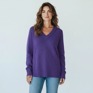Athleta Westwood Vneck Merino Wool Blend Oversized Sweater‎